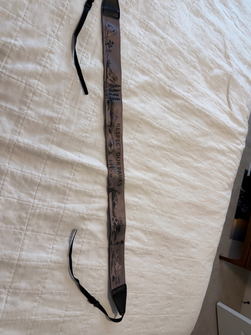 Respect Our Parks Decorative Camera Strap in Brown